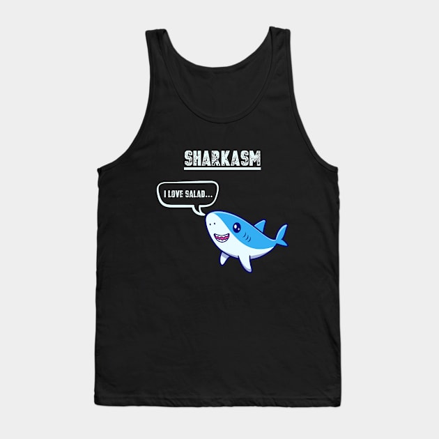 Sharkasm Tank Top by artbooming